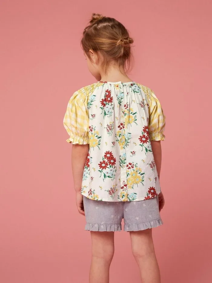 Kids TOPS White Stuff Jasmine Top Kids Ivory Multi Kids TOPS White Stuff Jasmine Top Kids Ivory Multi