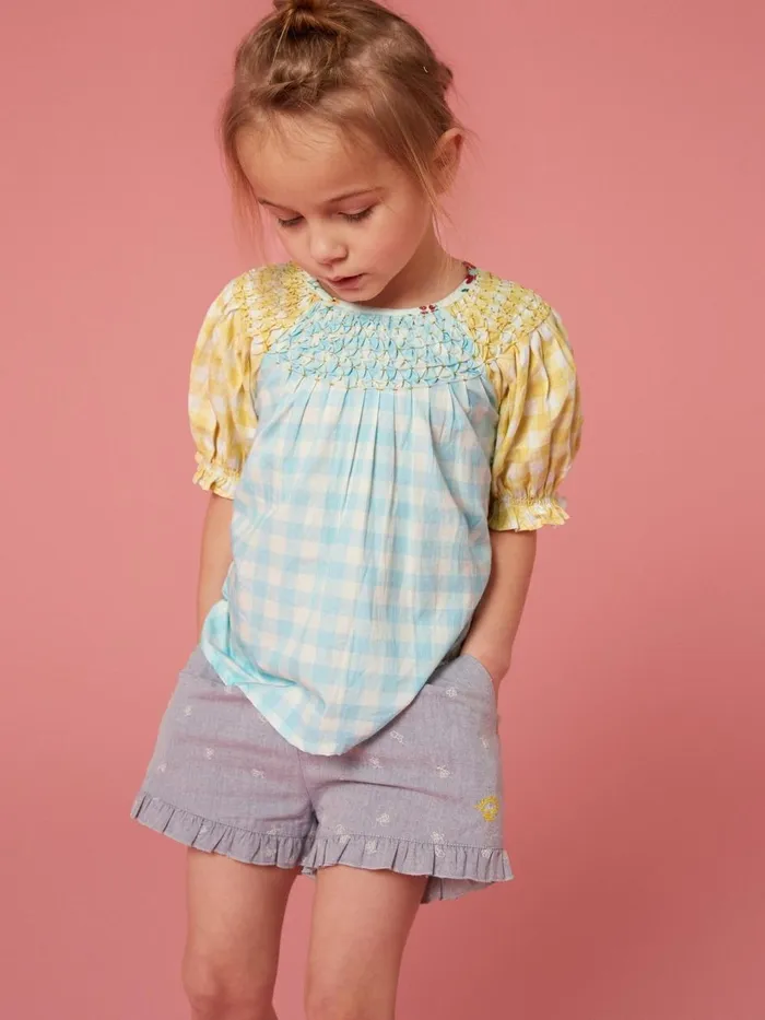 Kids TOPS White Stuff Jasmine Top Kids Ivory Multi Kids TOPS White Stuff Jasmine Top Kids Ivory Multi
