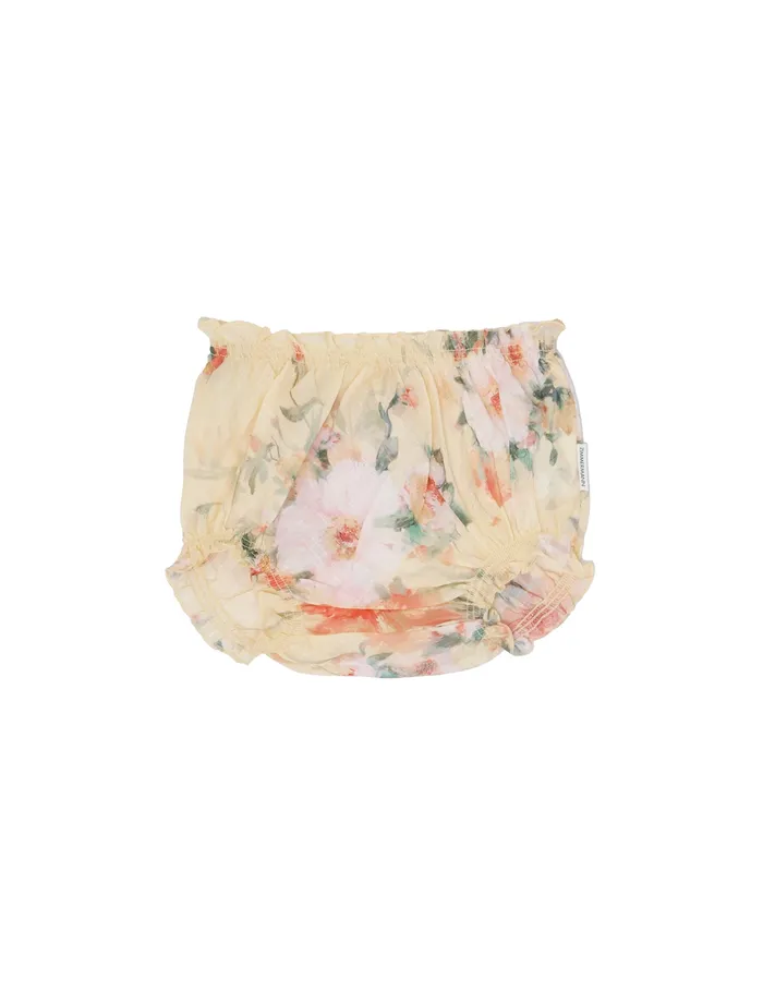 Kids Zimmermann Clothing Everley Bloomer Yellow Watercolour Floral
