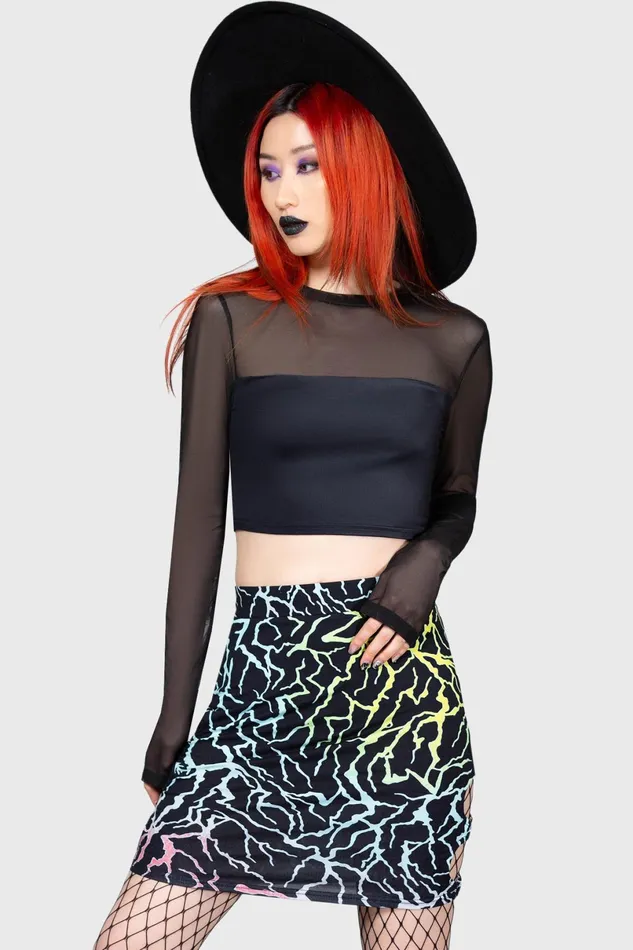 Killstar Basics Women Ghoul Sweat Crop Top