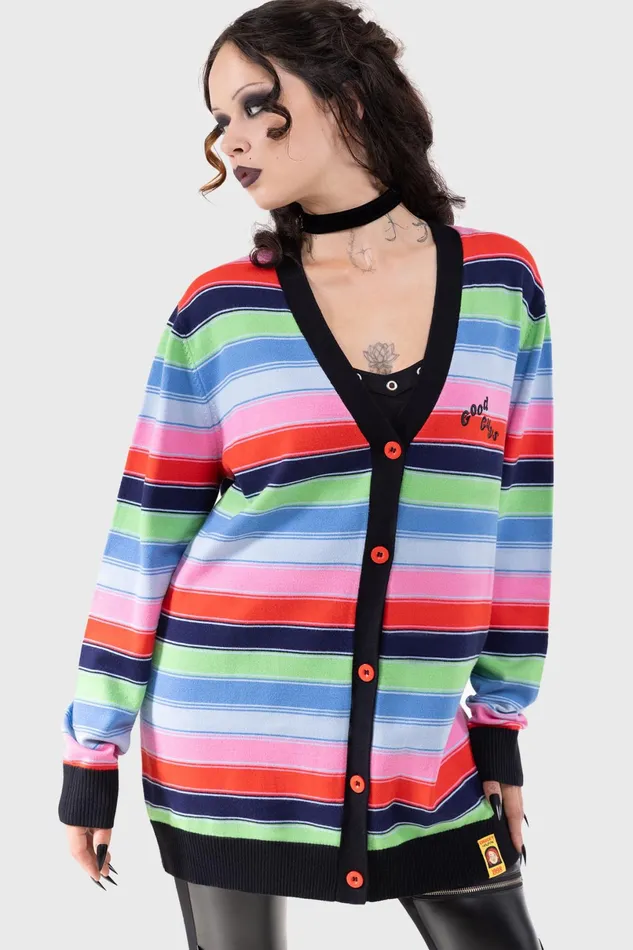 Killstar Cardigans Women Good Guys Finish Last Knit Cardigan