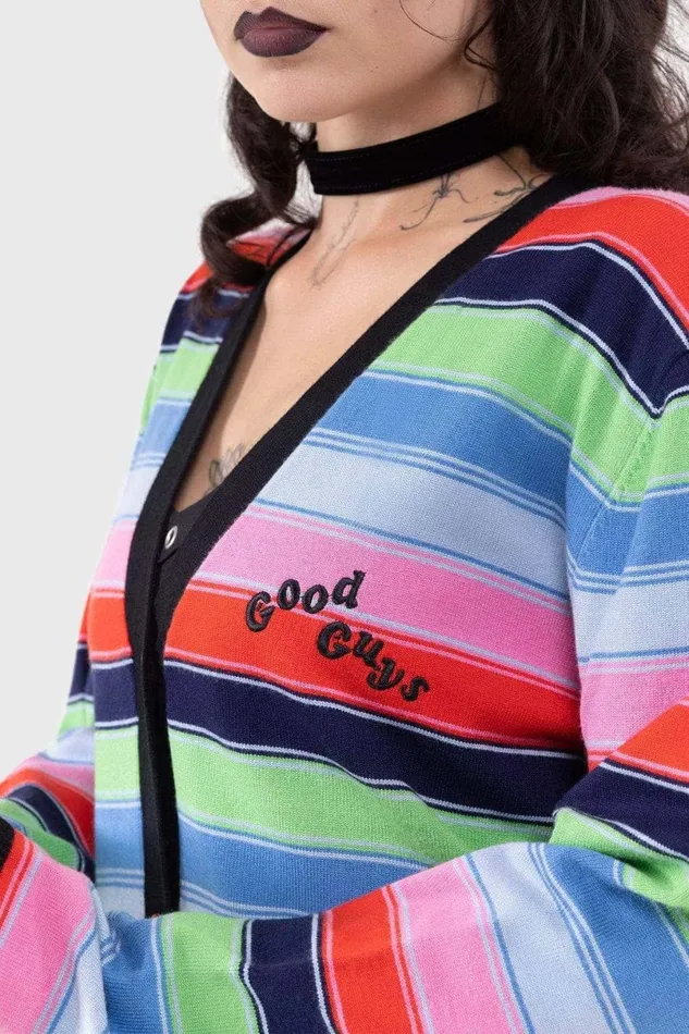Killstar Cardigans Women Good Guys Finish Last Knit Cardigan