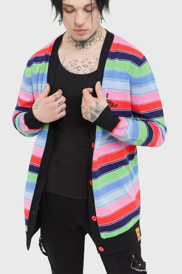 Killstar Cardigans Women Good Guys Finish Last Knit Cardigan