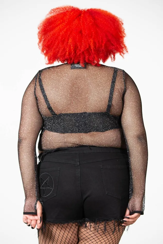 Killstar Crop Women Hellia Fishnet Top