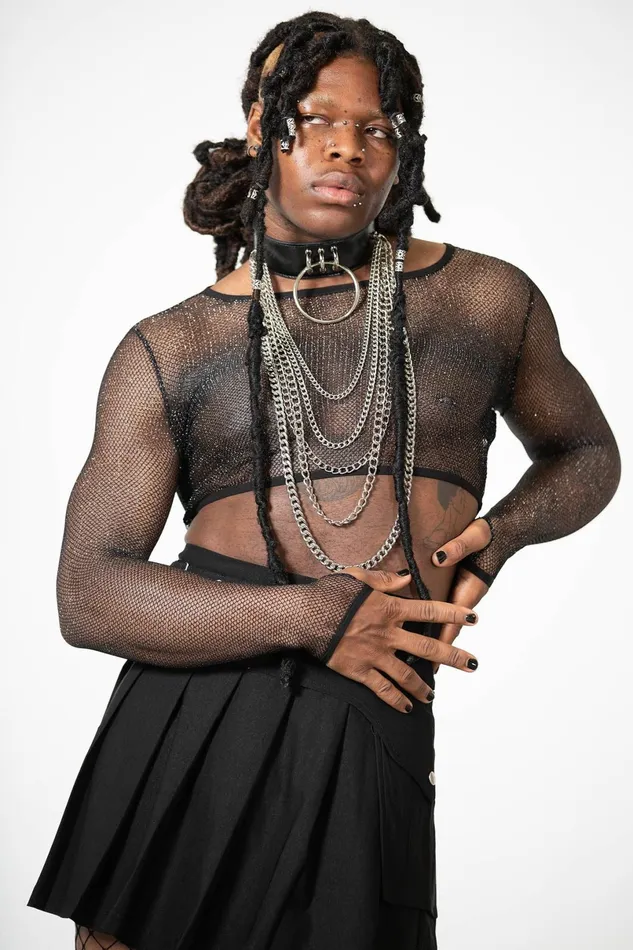 Killstar Crop Women Hellia Fishnet Top