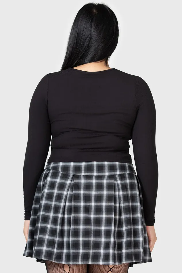 Killstar Crop Women Lune Sting Ribbed Top