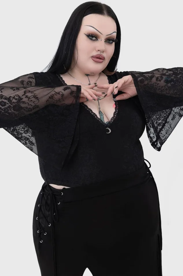 Killstar Crop Women Serphent Top