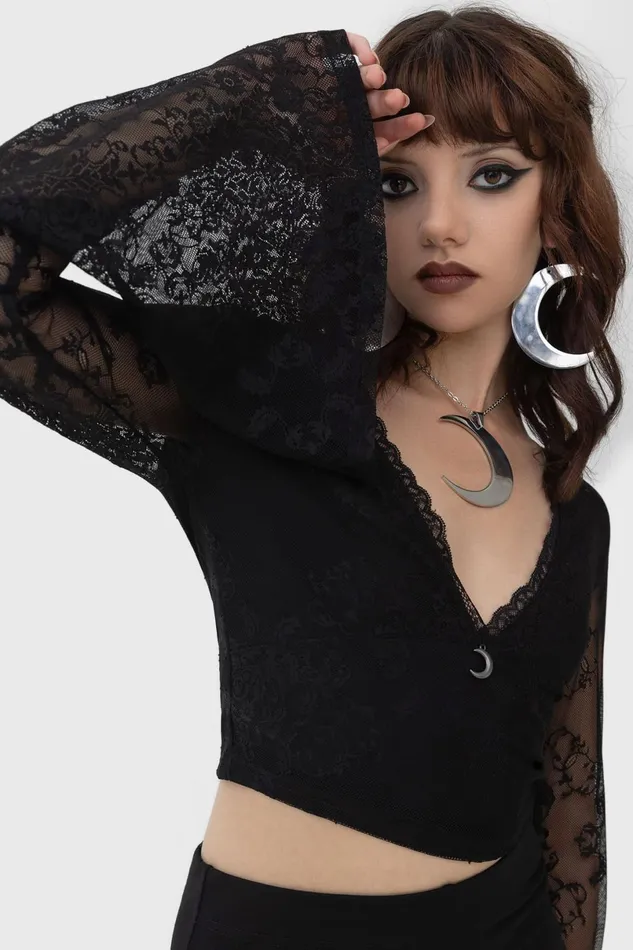 Killstar Crop Women Serphent Top