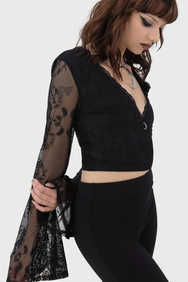Killstar Crop Women Serphent Top
