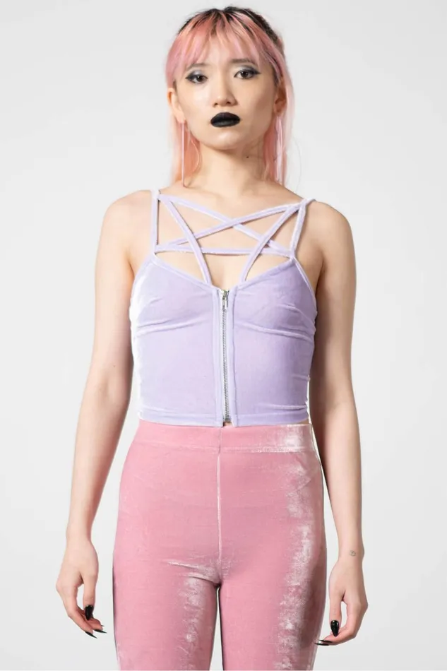 Killstar Going Out Women Lost In Sin Zip Top PASTEL LILAC