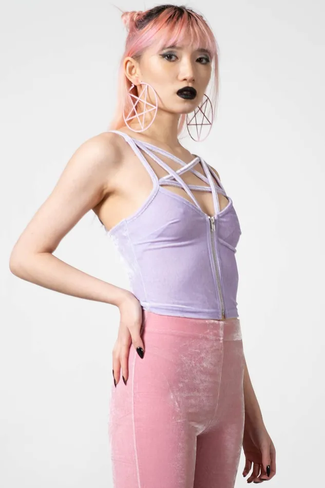 Killstar Going Out Women Lost In Sin Zip Top PASTEL LILAC