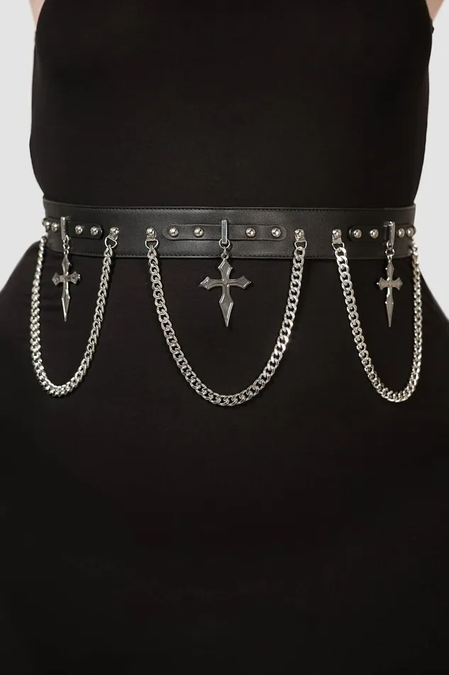 Killstar Harnesses and Belts Women Hope To Die Cross Belt
