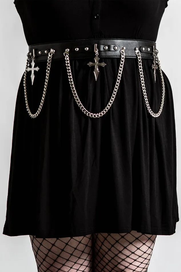 Killstar Harnesses and Belts Women Hope To Die Cross Belt