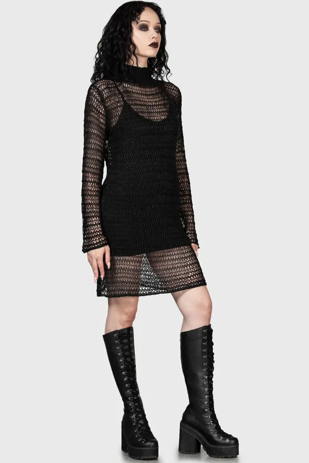 Killstar Knitted Women Rebecca039s Rage Knit Dress