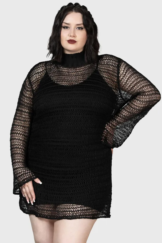 Killstar Knitted Women Rebecca039s Rage Knit Dress