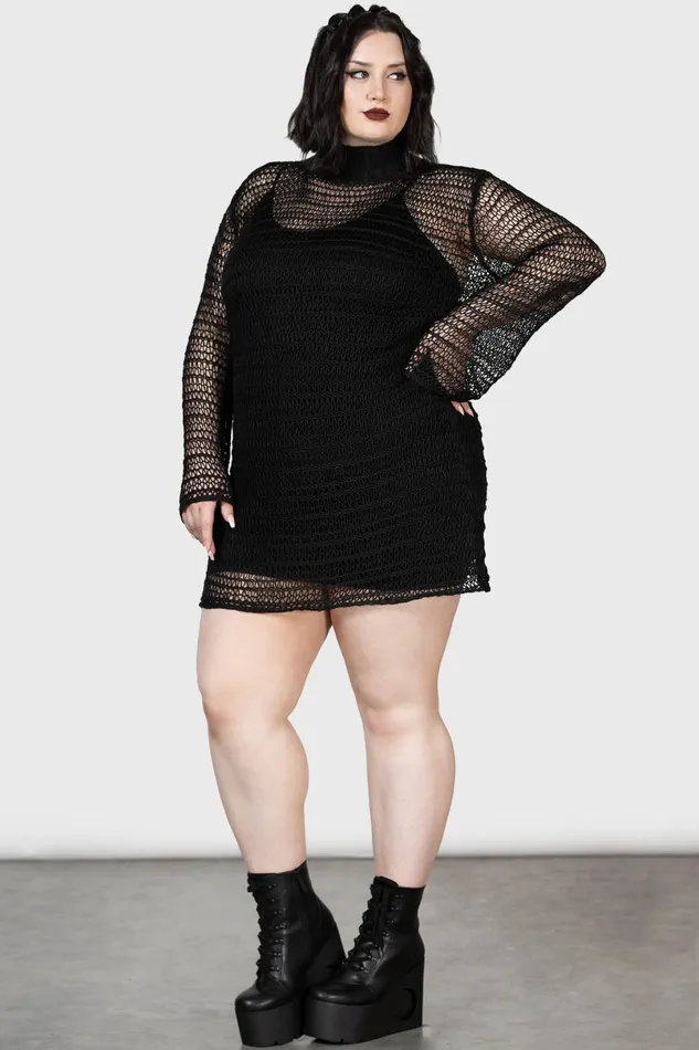 Killstar Knitted Women Rebecca039s Rage Knit Dress