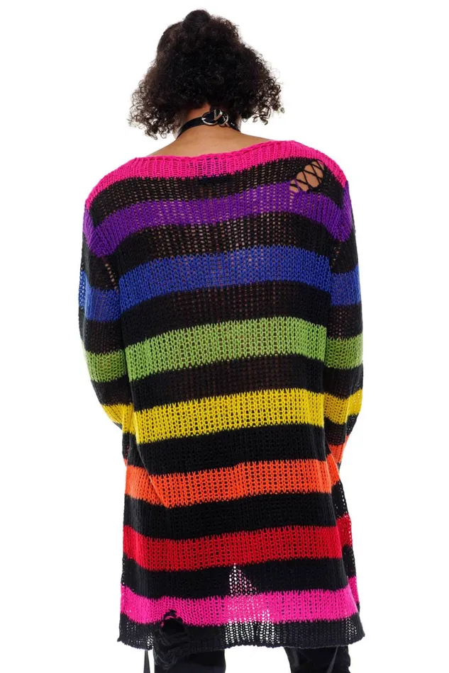 Killstar Knitwear Men Over The Rainbow Knit Sweater