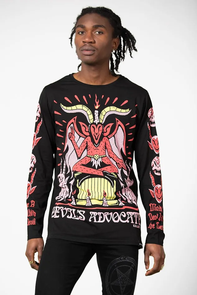 Killstar Long Sleeves Men Devils Advocate Long Sleeve Top