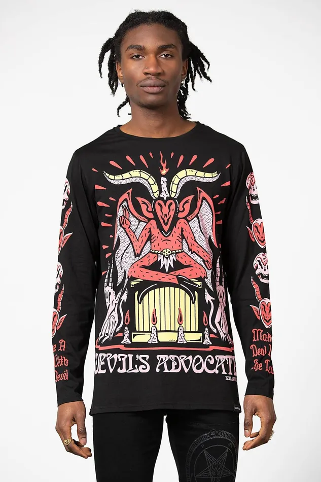 Killstar Long Sleeves Men Devils Advocate Long Sleeve Top