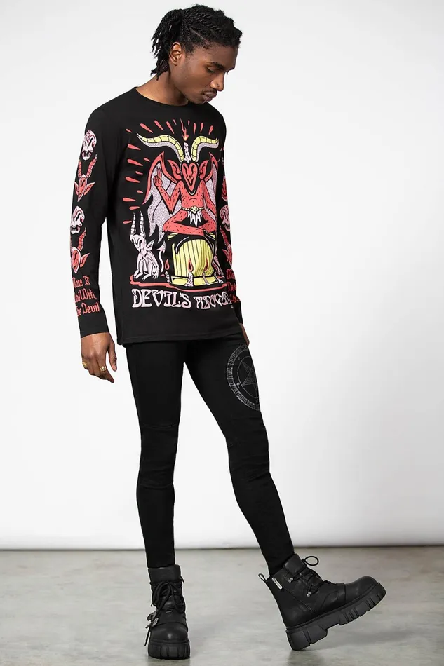 Killstar Long Sleeves Men Devils Advocate Long Sleeve Top