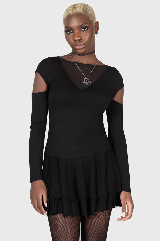 Killstar Long Sleeves Women Devote Thee Top