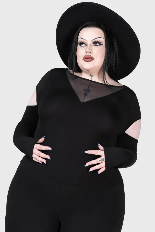 Killstar Long Sleeves Women Devote Thee Top
