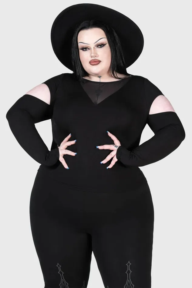 Killstar Long Sleeves Women Devote Thee Top
