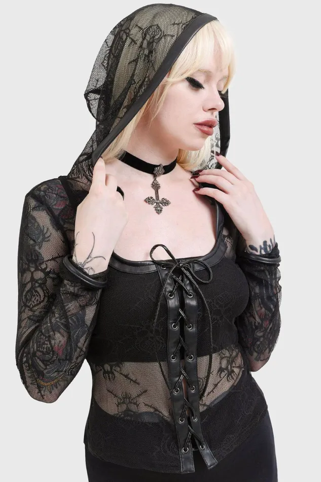 Killstar Long Sleeves Women Miss Guidance Top