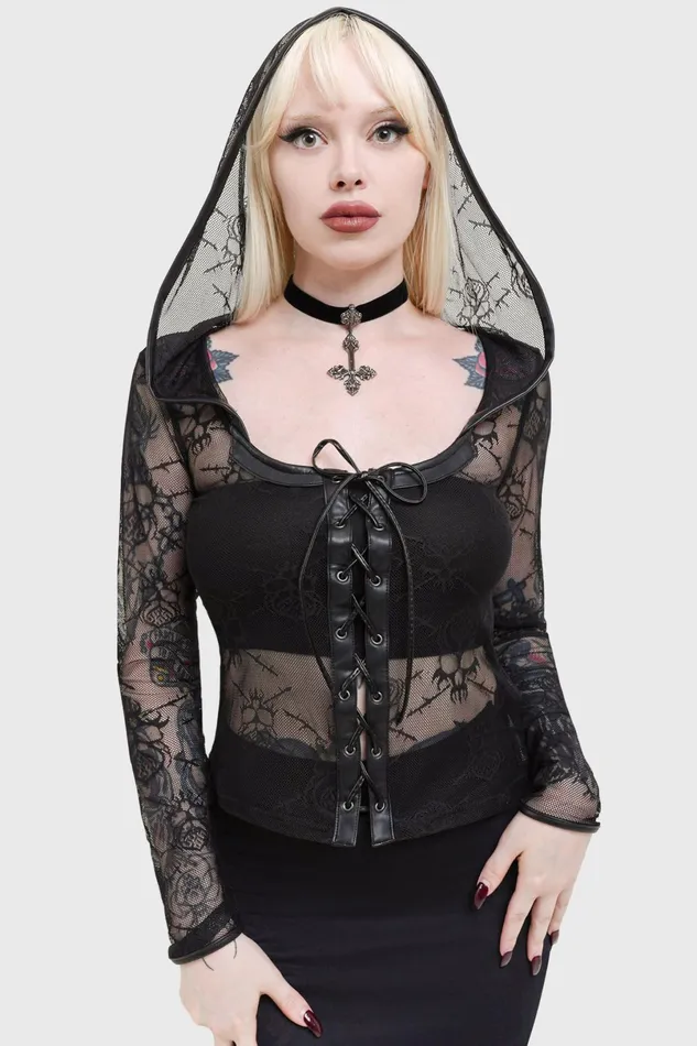 Killstar Long Sleeves Women Miss Guidance Top