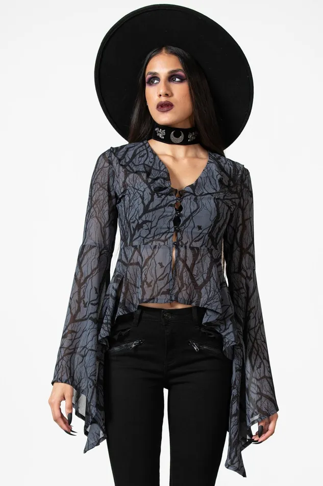 Killstar Long Sleeves Women Spellcraft Long Sleeve Top