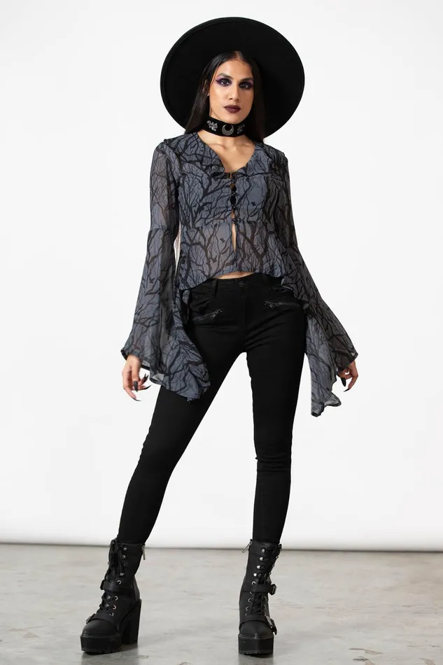 Killstar Long Sleeves Women Spellcraft Long Sleeve Top