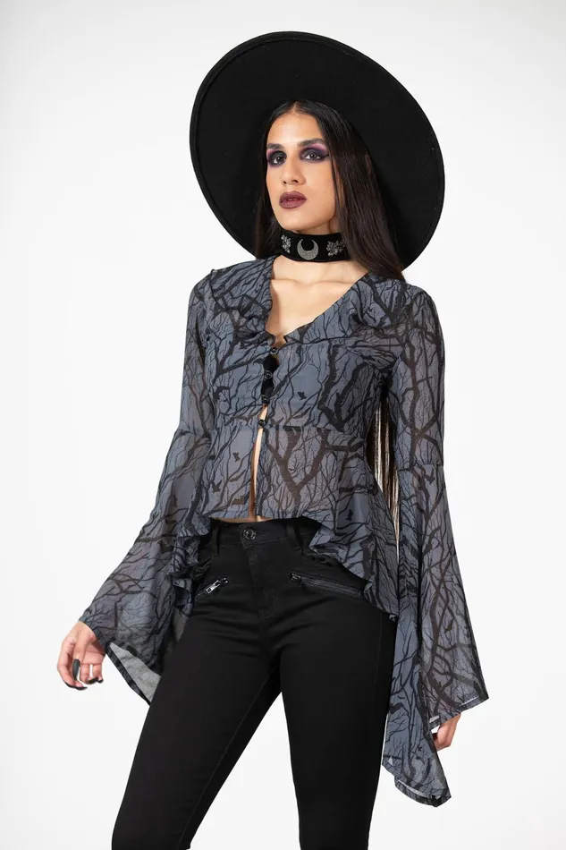 Killstar Long Sleeves Women Spellcraft Long Sleeve Top