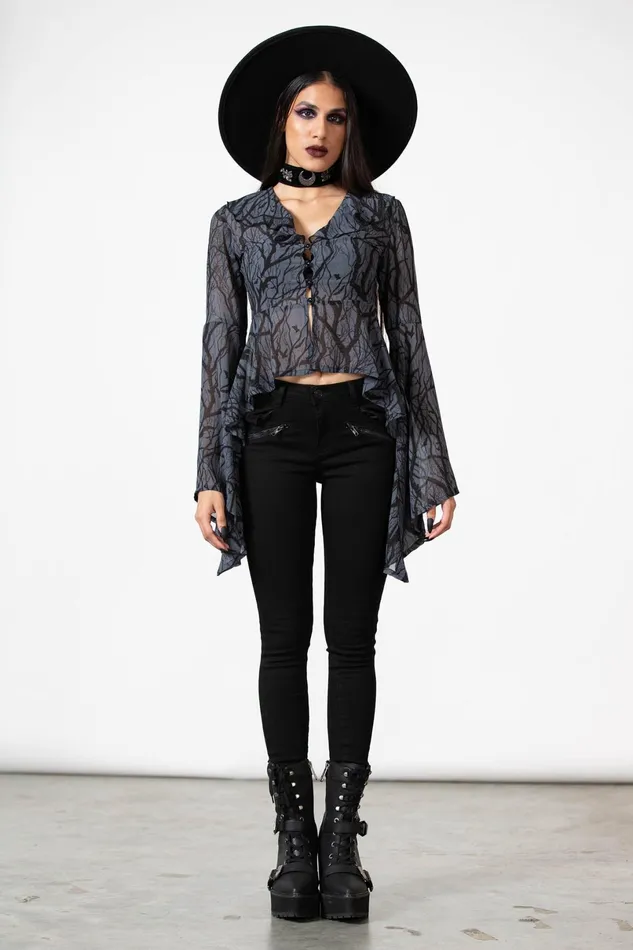 Killstar Long Sleeves Women Spellcraft Long Sleeve Top