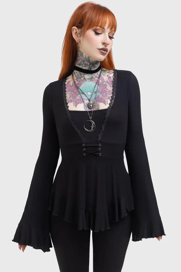 Killstar Long Sleeves Women Voidsworn Top