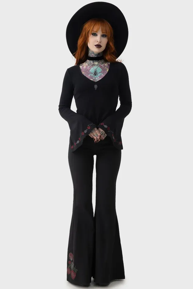 Killstar Long Sleeves Women Wordly Top