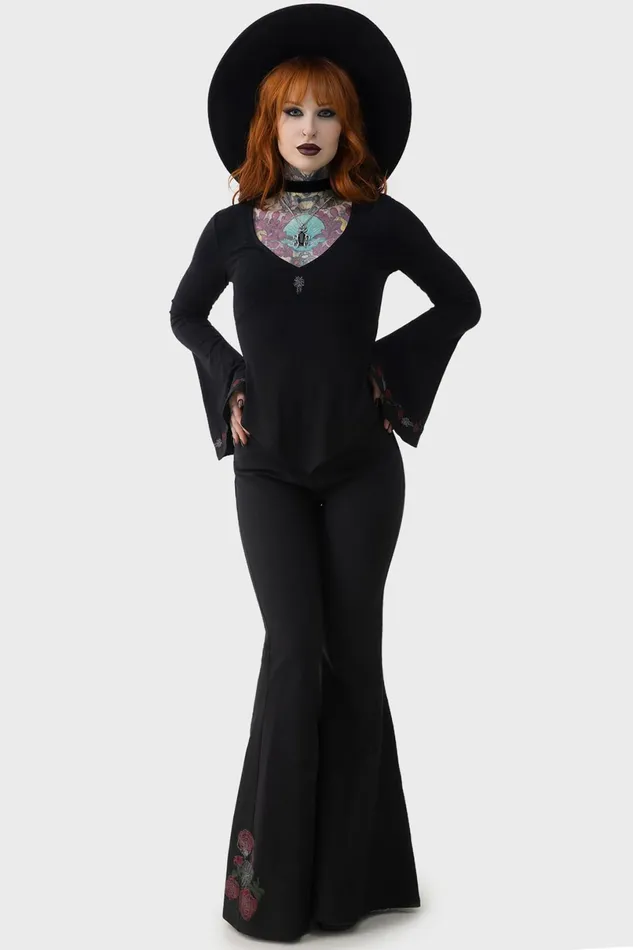 Killstar Long Sleeves Women Wordly Top
