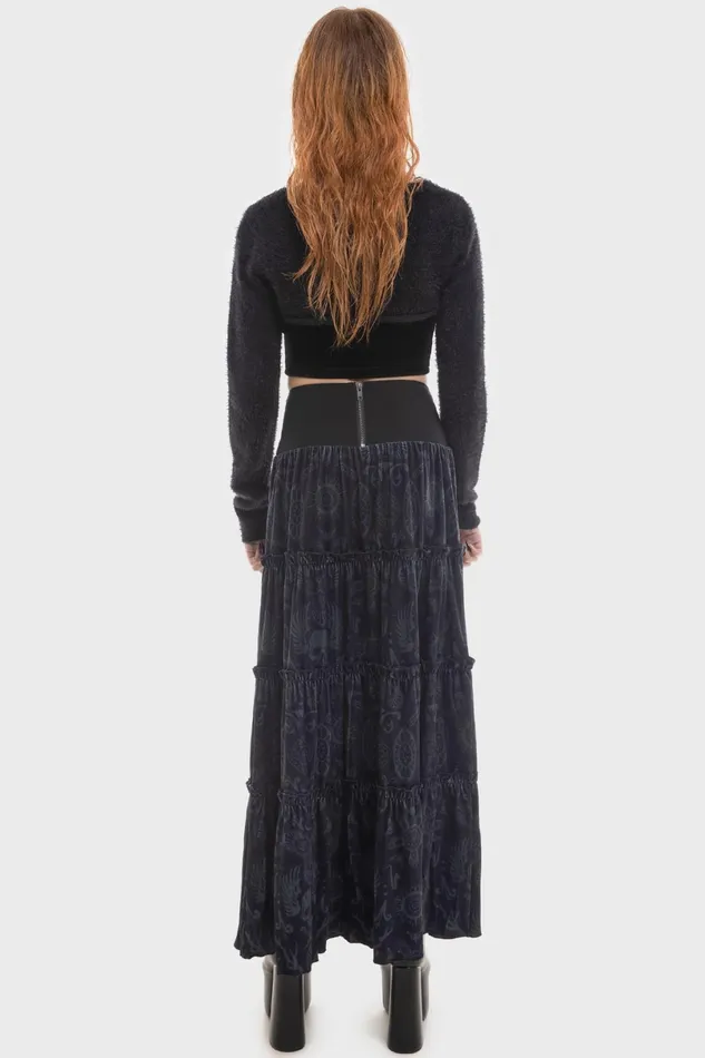 Killstar Maxi Skirts Women Half Vamp Maxi Skirt
