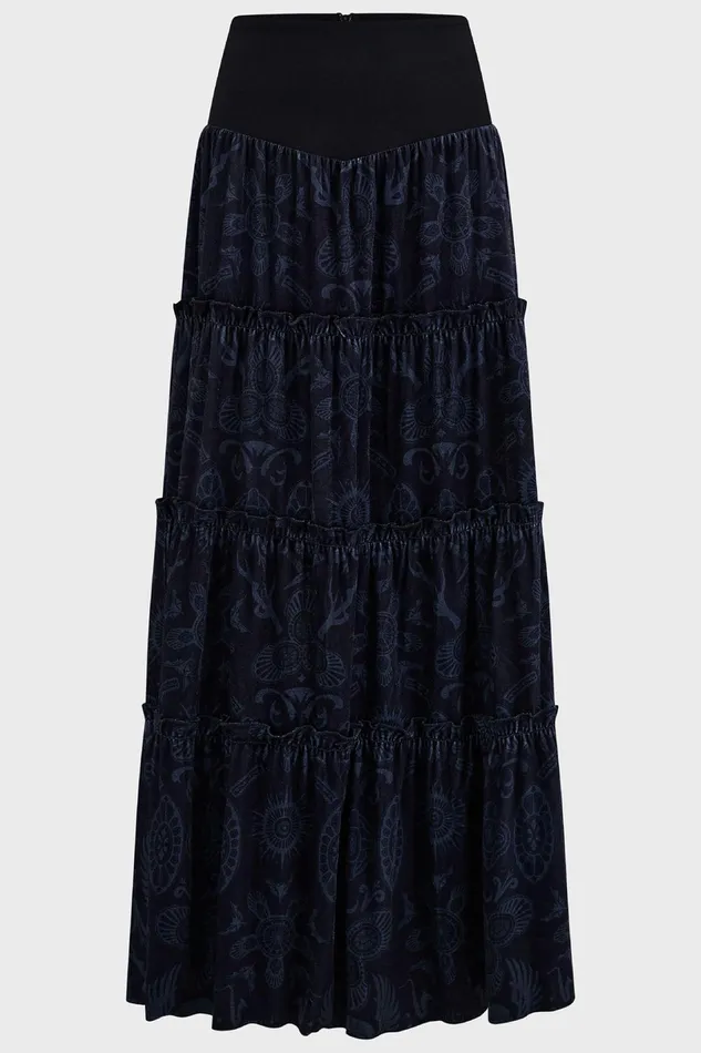 Killstar Maxi Skirts Women Half Vamp Maxi Skirt