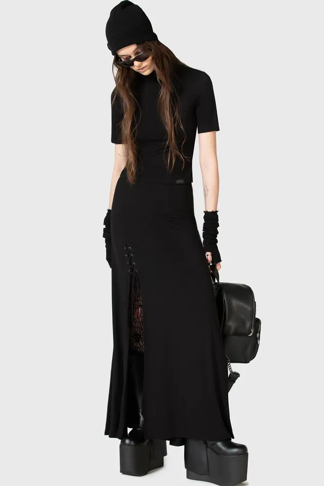 Killstar Maxi Skirts Women Secretly Weep Maxi Skirt