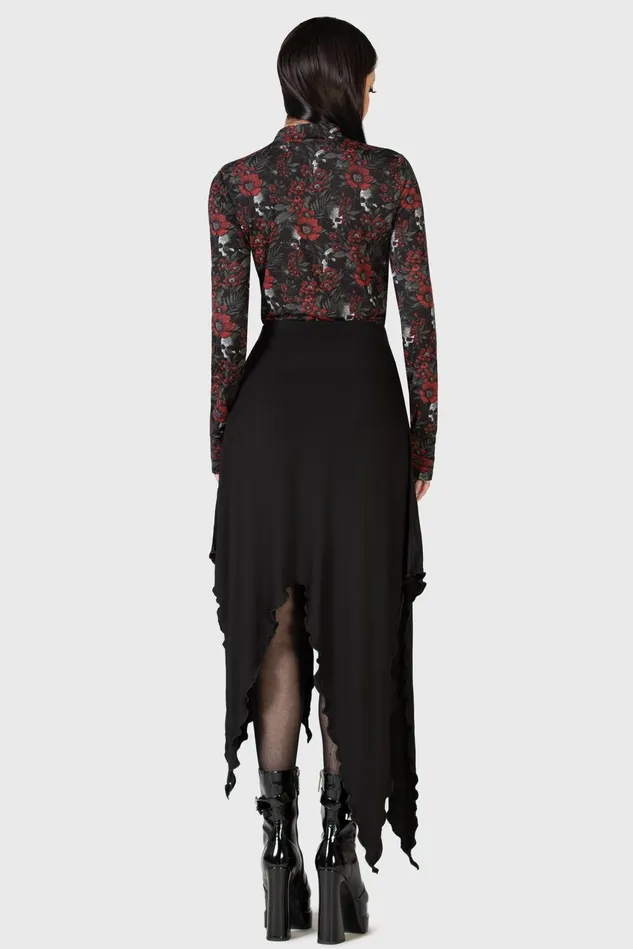 Killstar Midi Skirts Women Creeping Willow Midi Skirt