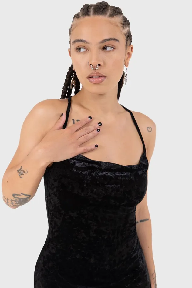 Killstar Mini Women Burnt Obsidian Lounge Dress
