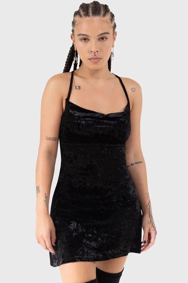 Killstar Mini Women Burnt Obsidian Lounge Dress