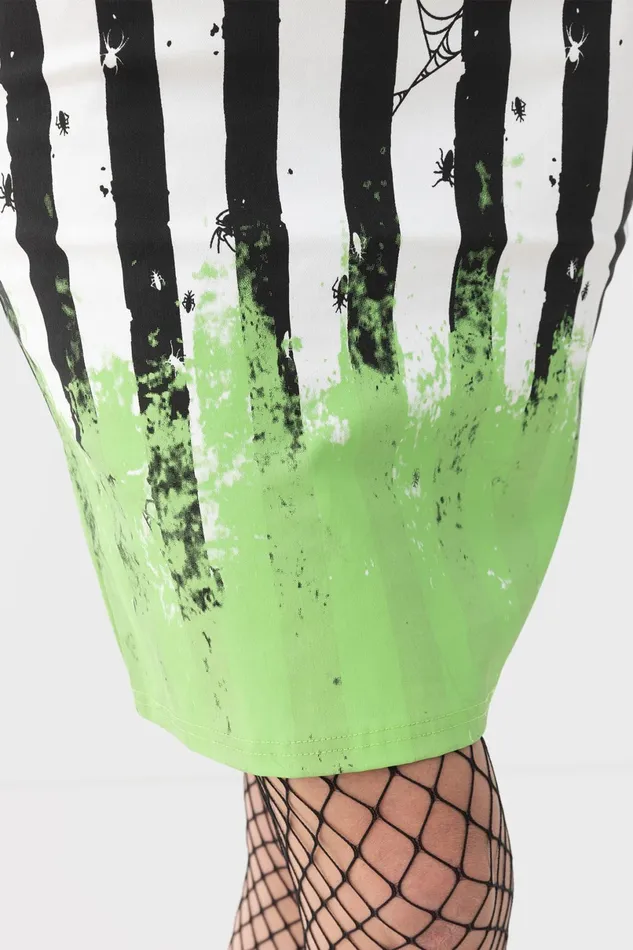 Killstar Mini Women Distressed Stripe Bodycon Dress