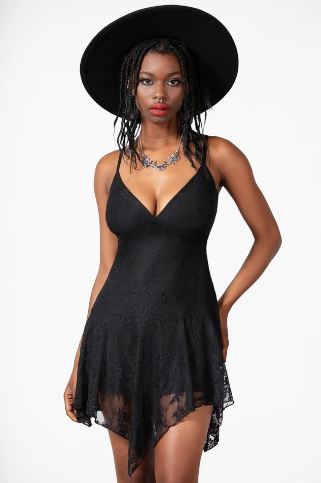 Killstar Mini Women Moss Flower Lace Dress