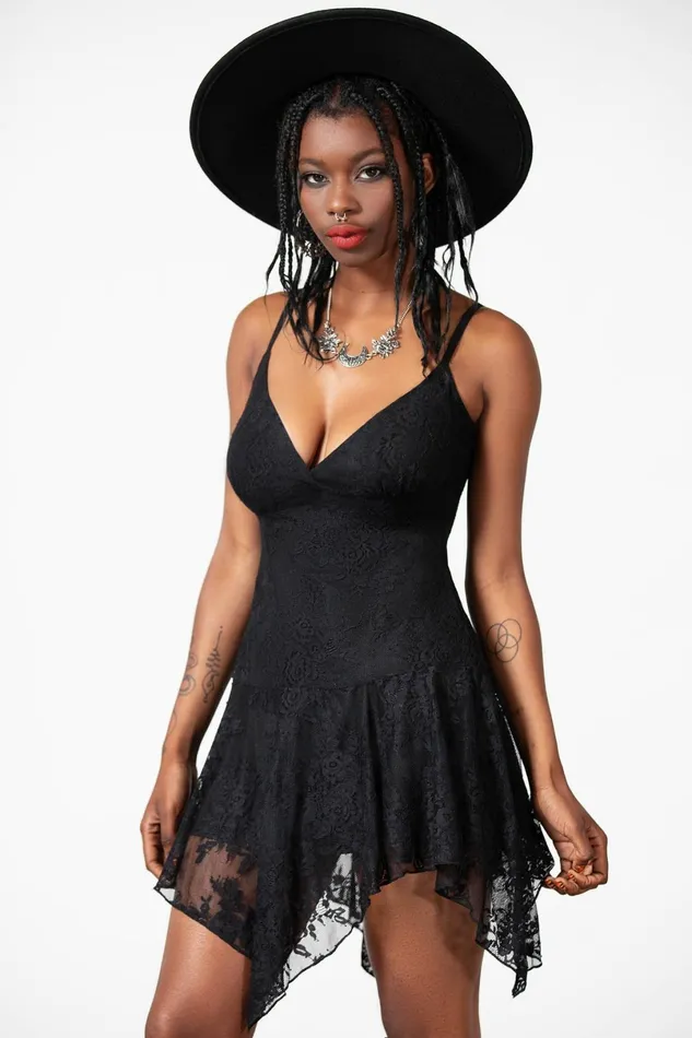 Killstar Mini Women Moss Flower Lace Dress