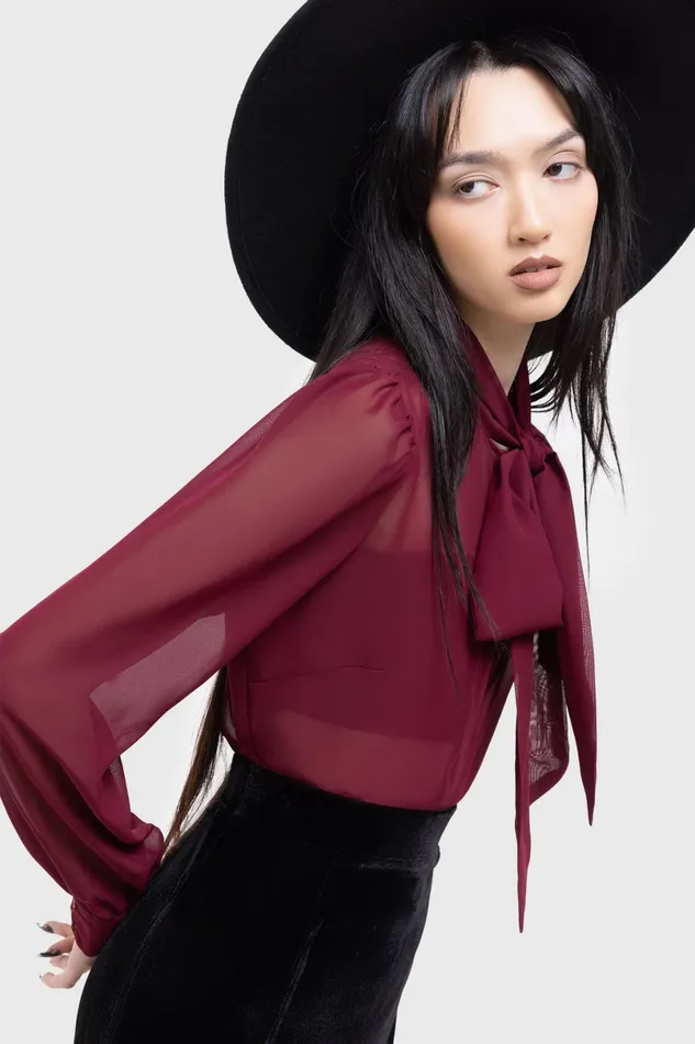 Killstar Shirts and Blouses Women Crimson Oracle Blouse