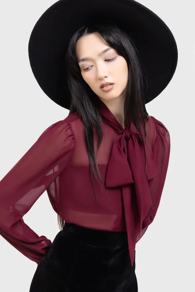 Killstar Shirts and Blouses Women Crimson Oracle Blouse