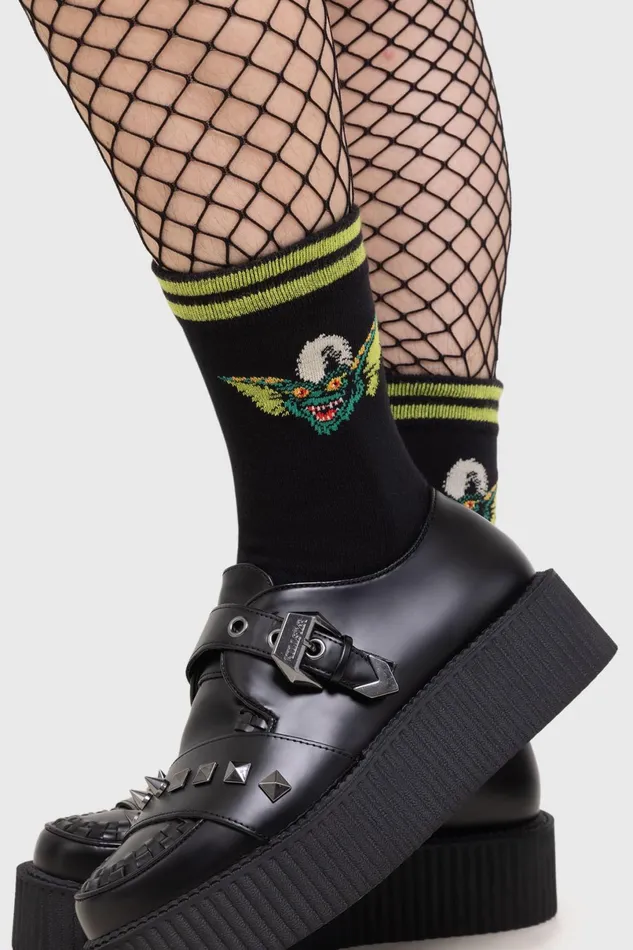 Killstar Socks and Tights Women Gremlin Stripe Ankle Socks