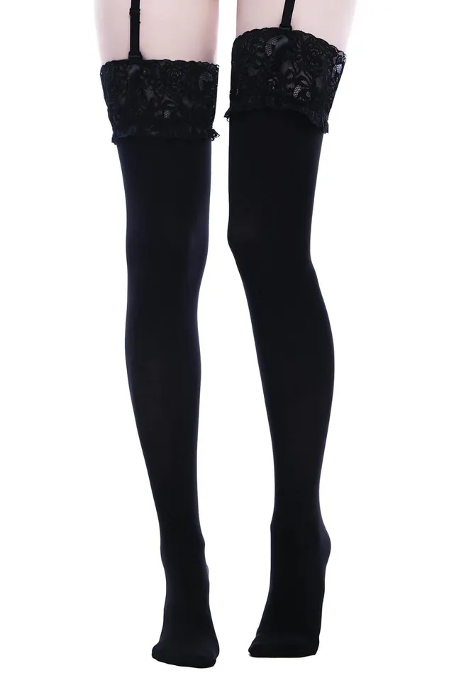 Killstar Socks and Tights Women Stop Staring Thigh High Socks