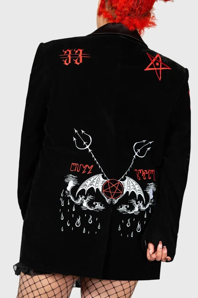 Killstar Velvet Women Beelzebub Jacket